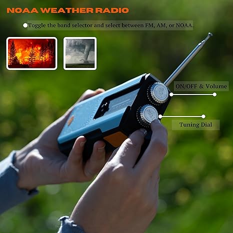 Solar-Powered Flashlight Emergency Radio