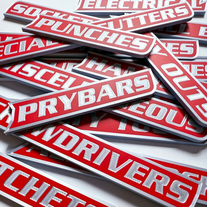 🔩 12 Pack of  Magnetic Toolbox Labels