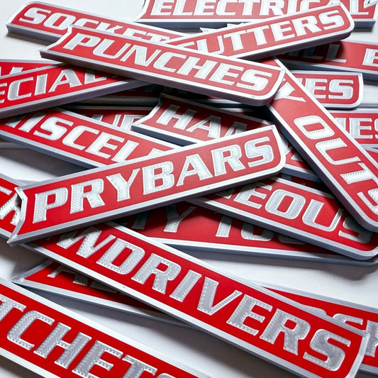 🔩 12 Pack of  Magnetic Toolbox Labels