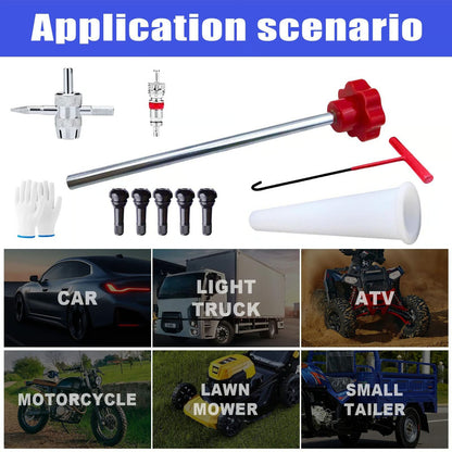 Quick Change Car Tire Valve Tool Kit