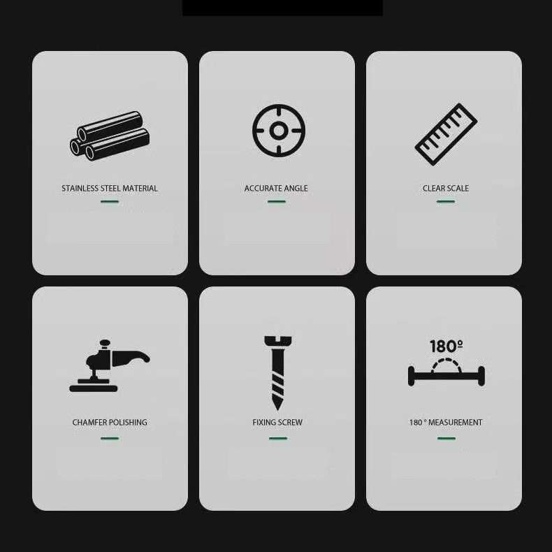 Multifunction Stainless Steel Angle Ruler