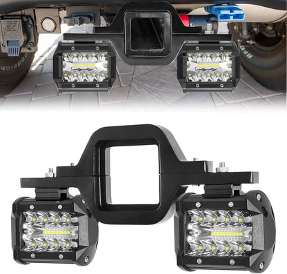 4 Inch LED Pods with Tow Hitch Mounting Brackets