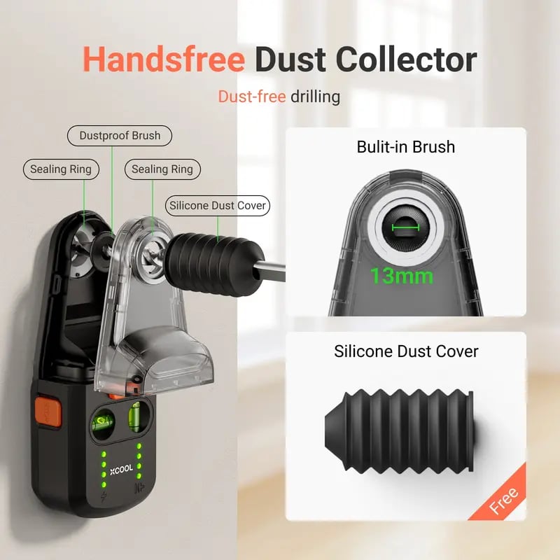 3-in-1 Dust Collector Laser Level Tool