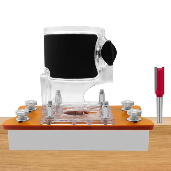 2-in-1 Invisible Fastening Nut Slotting Base, Woodworking Router Base