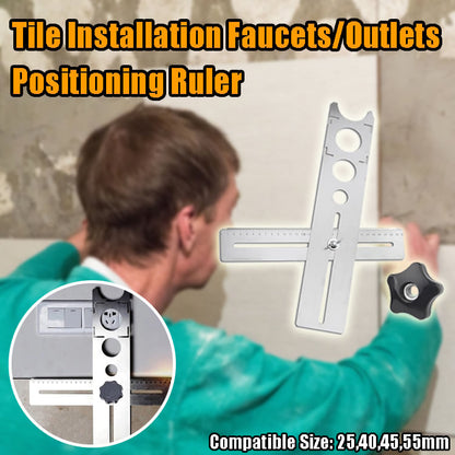 Tile Installation Faucets/Outlets Positioning Ruler