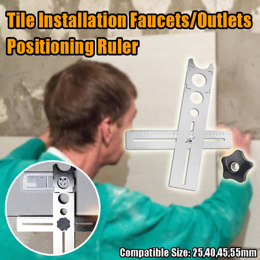 Tile Installation Faucets/Outlets Positioning Ruler