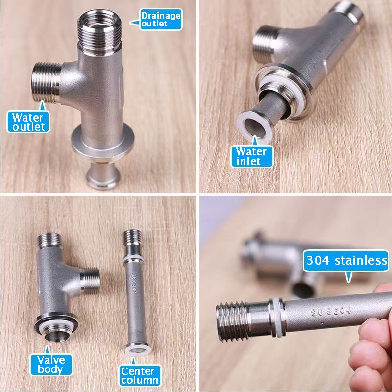 Stainless Steel 3‐Way Diverter Valve Adapter
