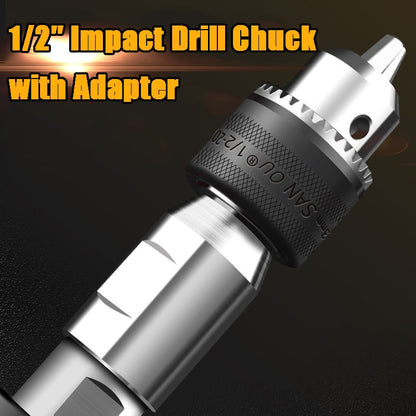 Heavy-Duty 1/2′′ Impact Drill Chuck with Adapter