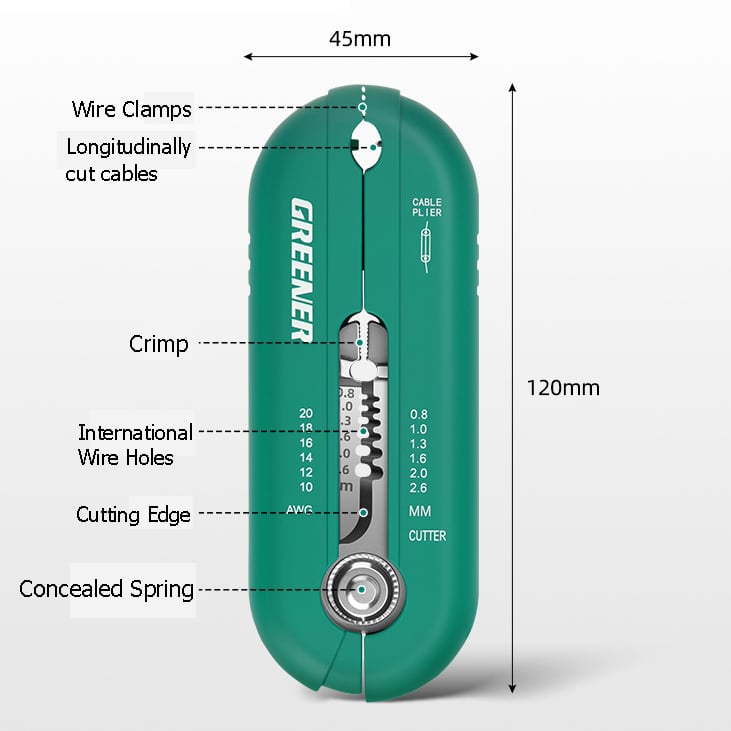 All‐in‐One Cable Stripper & Cutter Tool