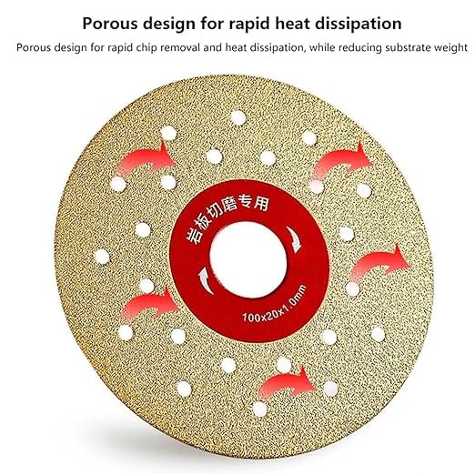 4 PCS 100mm Vacuum-Brazed Diamond Cutting & Grinding Disc — 4"