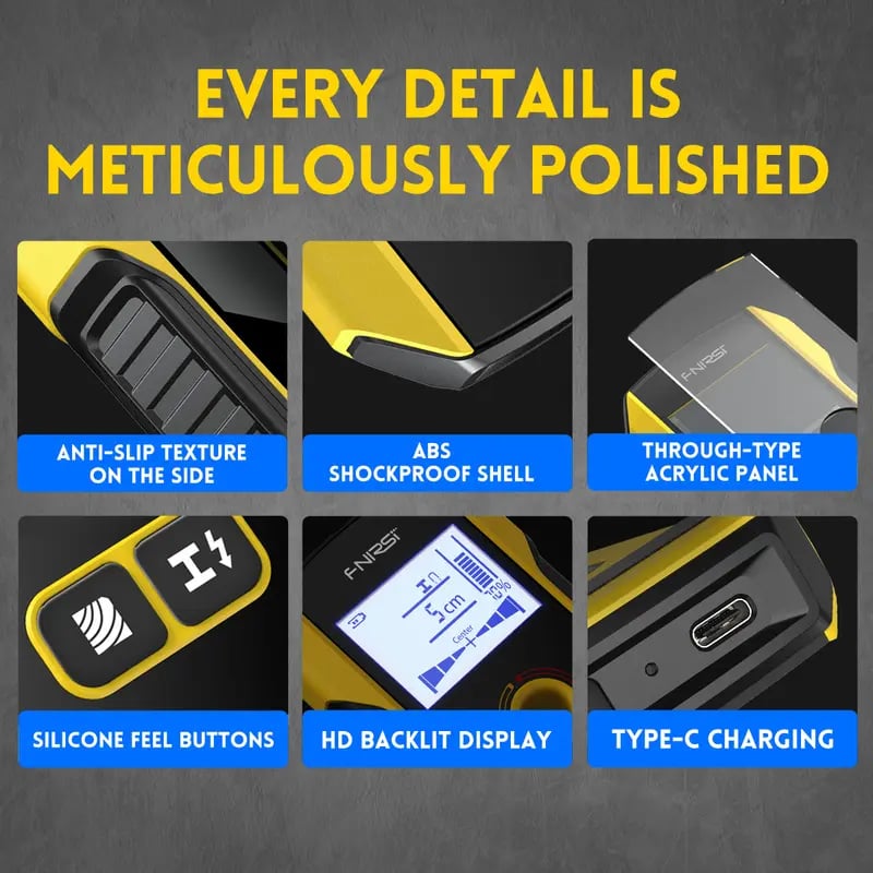 Upgraded 6-in-1 Stud Finder