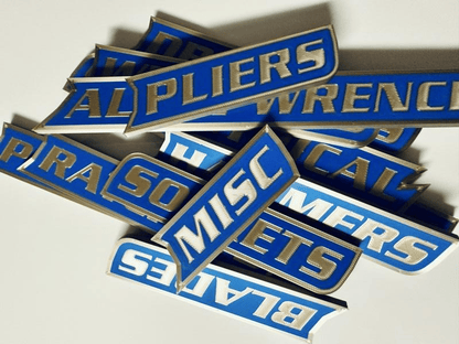 🔩 12 Pack of  Magnetic Toolbox Labels