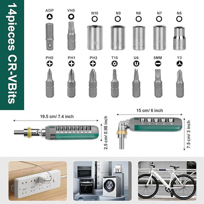 14-in-1 Ratchet Screwdriver Set