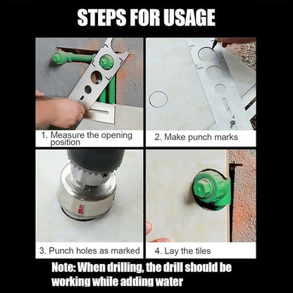 Tile Installation Faucets/Outlets Positioning Ruler