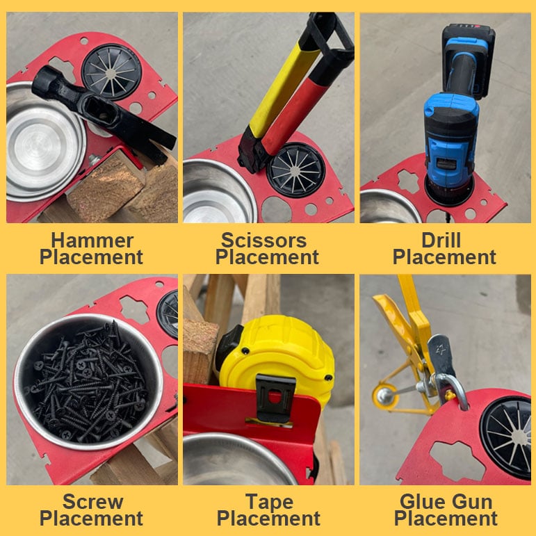 Herringbone Ladder Tool Rack