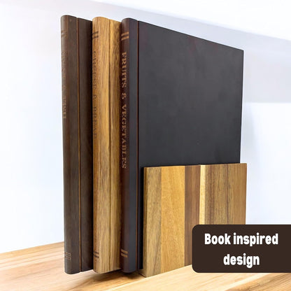 Acacia 3-Piece Cutting Board Set with Stand