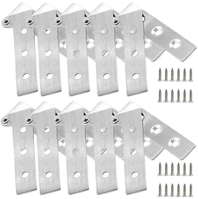 10 Pcs 360° Stainless Steel Rotating Door Hinge