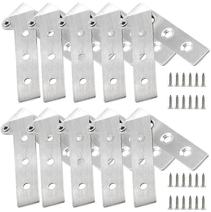 10 Pcs 360° Stainless Steel Rotating Door Hinge