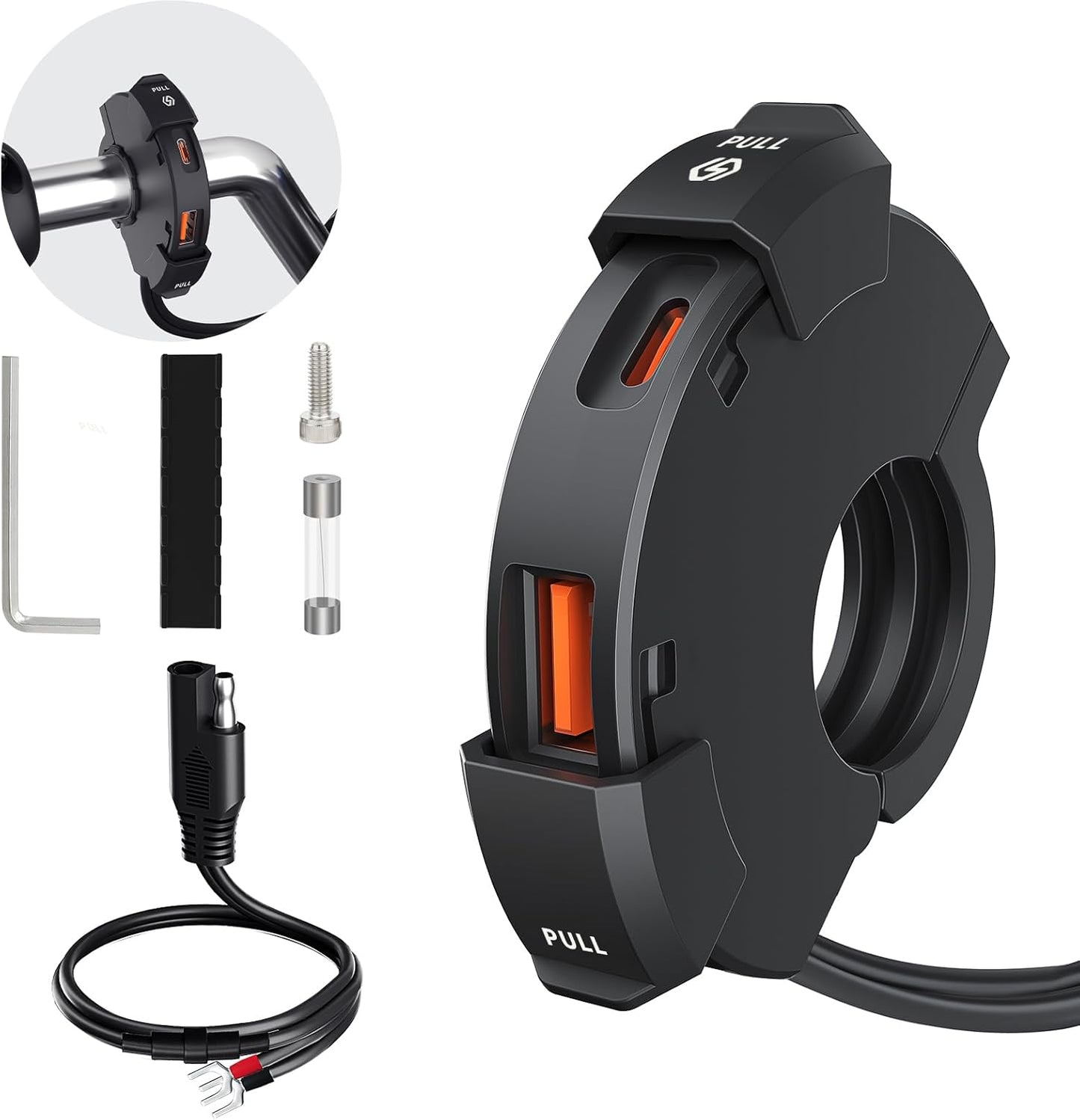 Thlevel Dual 30 W PD & 18 W QC Motorcycle Handlebar Charger