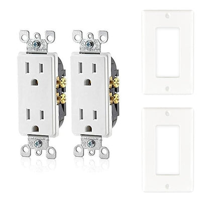 2 Pcs TR Shuttered Heavy-Duty Duplex Receptacle