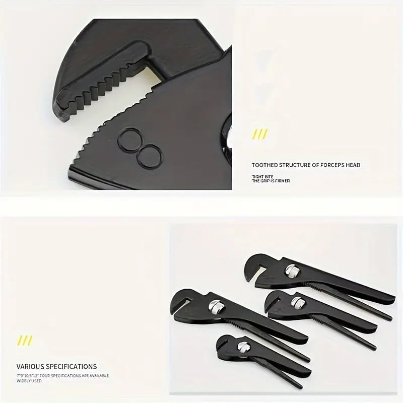 Adjustable Pipe Wrench with Handle