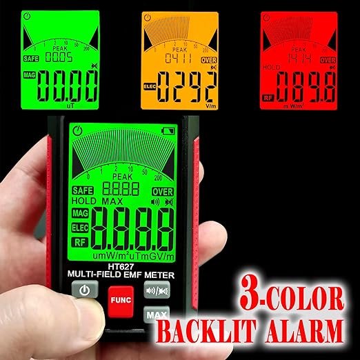 3‐in‐1 Precision EMF & RF Radiation Detector