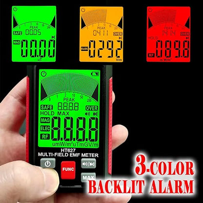 3‐in‐1 Precision EMF & RF Radiation Detector