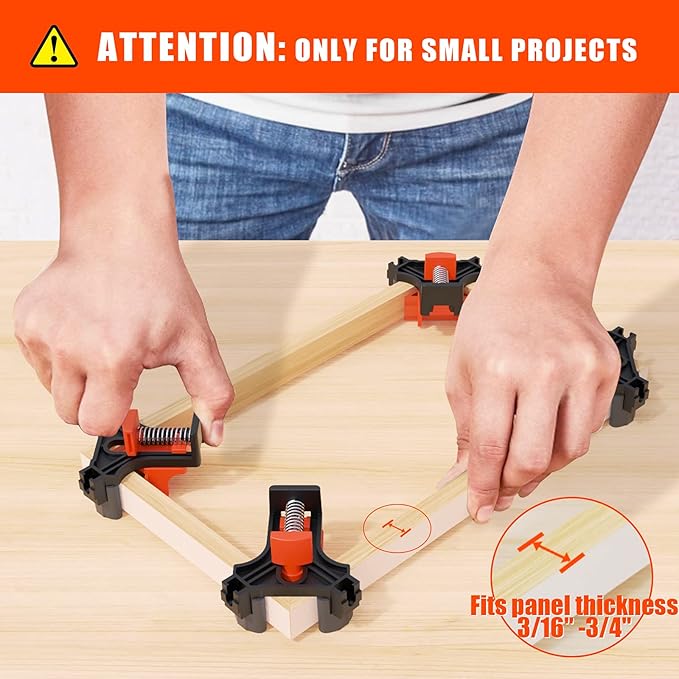 4 Pcs Corner Clamp Set – Precision 90° Woodworking Tool Gift
