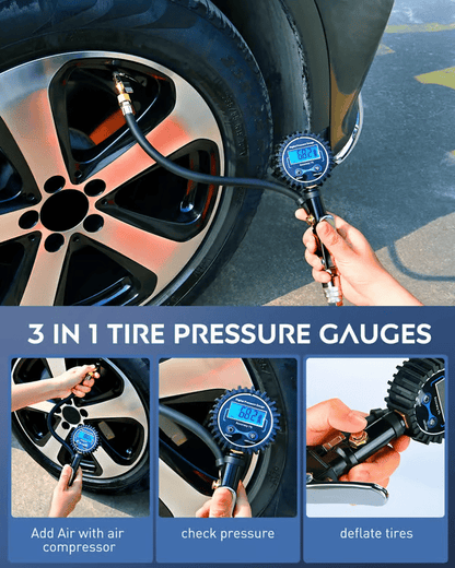 Digital Tire Inflator with Pressure Gauge