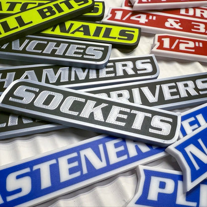 🔩 12 Pack of  Magnetic Toolbox Labels