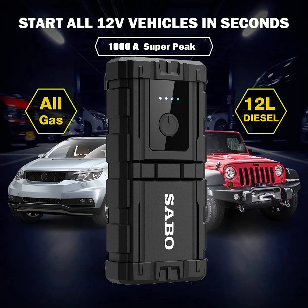 6000A A68 Car Battery Jump Starter