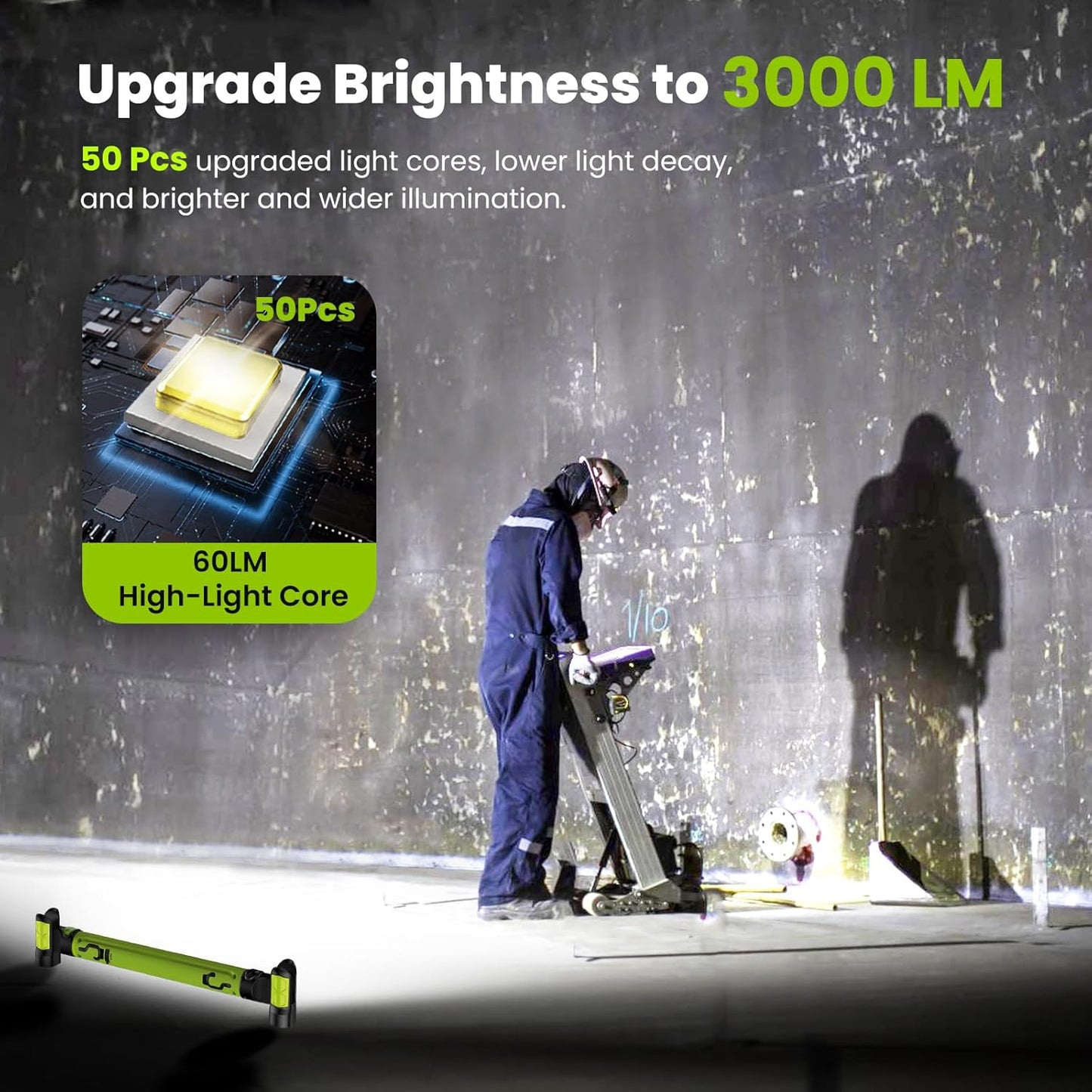 3000LM Magnetic COB Work Light