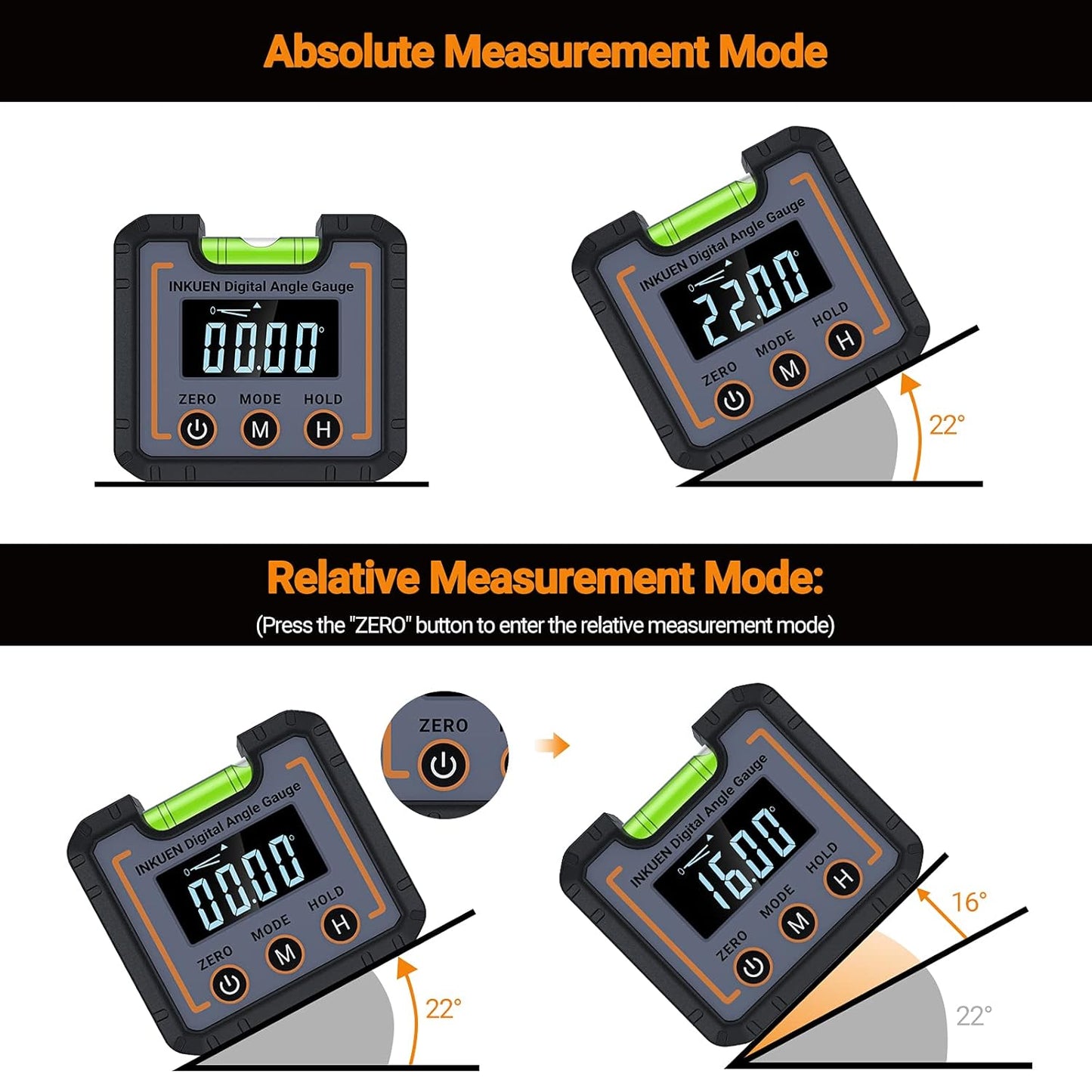 360° Digital Magnetic Angle Finder Protractor Tool