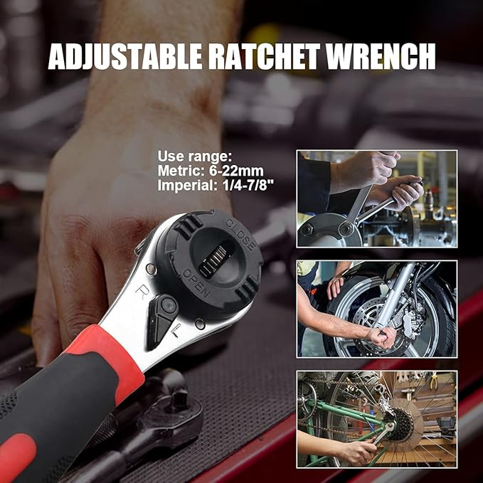 🔧Adjustable Ratchet Wrench