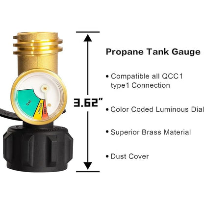 Solid Brass Propane Tank Gauge