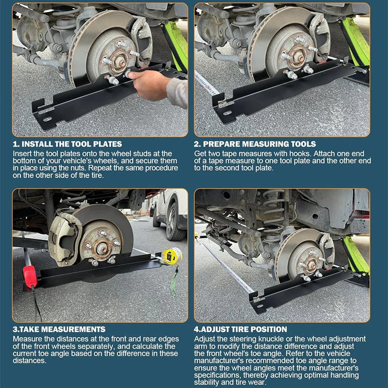 Anti-Slip Wheel Alignment Plate 🚗📏