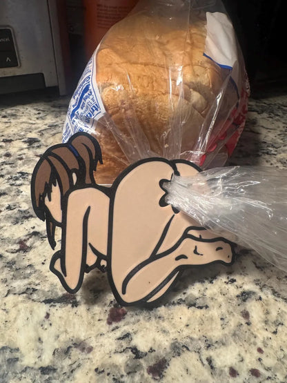 3D Printed Novelty Bread Clip | Humorous Gift for Couples, Creative Kitchen Gag Gift