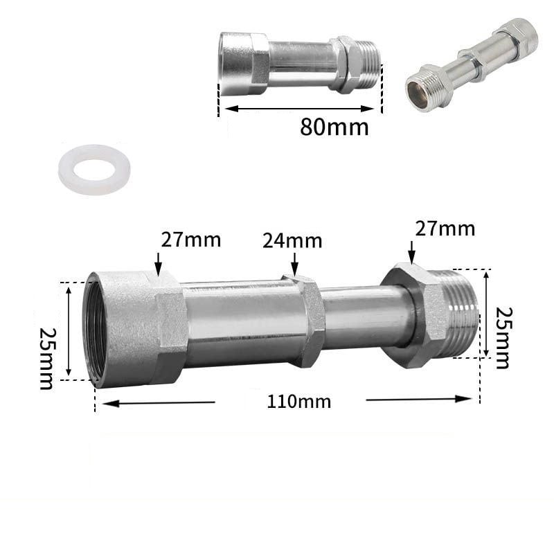 360° Swivel Telescoping Brass Extension Fitting