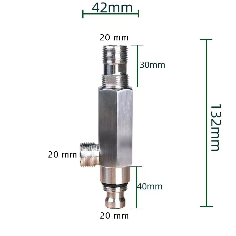 Stainless Steel 3‐Way Diverter Valve Adapter