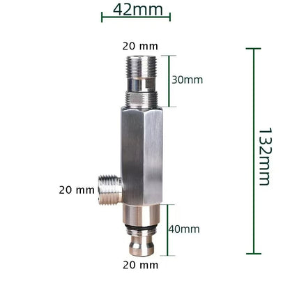 Stainless Steel 3‐Way Diverter Valve Adapter