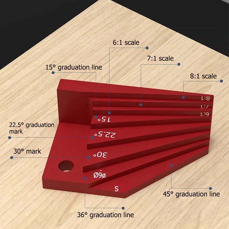 Angle Measuring Block Gauge with 30°-45°Adjustable