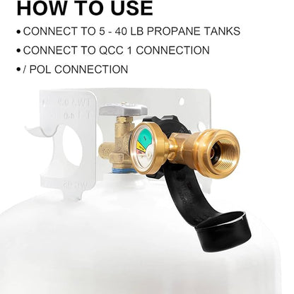 Solid Brass Propane Tank Gauge