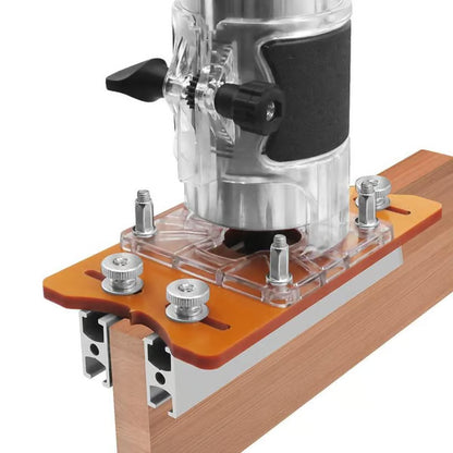 2-in-1 Invisible Fastening Nut Slotting Base, Woodworking Router Base