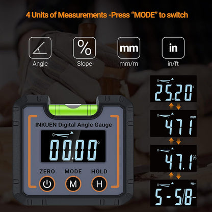 360° Digital Magnetic Angle Finder Protractor Tool