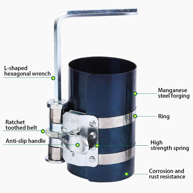 Car Engine Piston Ring Compressor Tool
