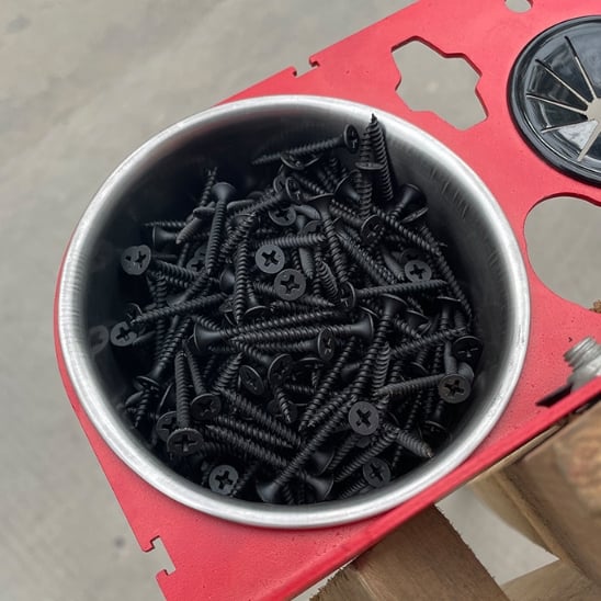 Herringbone Ladder Tool Rack