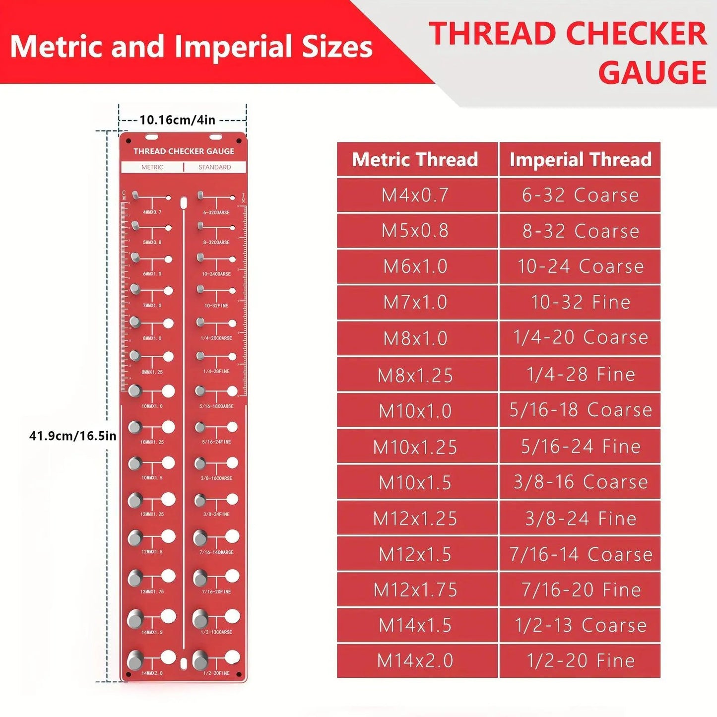 Nut and Bolt Thread Checker