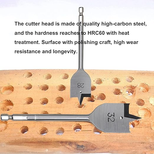 Versatile Wood Spade Drill Bit Set