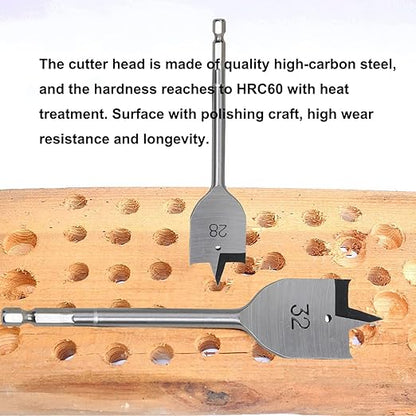 Versatile Wood Spade Drill Bit Set