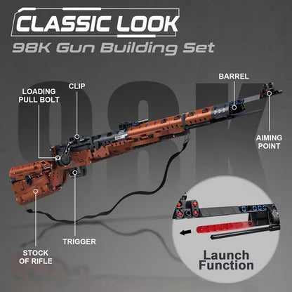 98K Model Gun Building Blocks Set for Adults